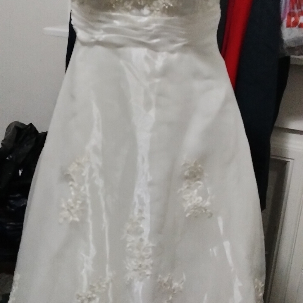 Satin Vintage Evening/ Bride Dress Wclutch - Picture 10 of 11